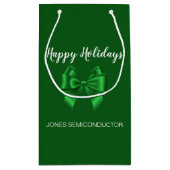 Prettige feestdagen | Elegant Green Klein Cadeauzakje (Achterkant)