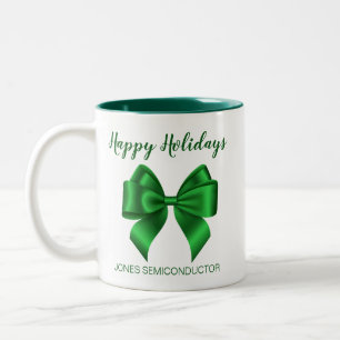 Prettige feestdagen   Elegant Green Tweekleurige Koffiemok