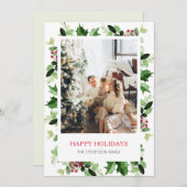 Prettige feestdagen Elegant groen Feestdagenkaart (Voorkant / Achterkant)