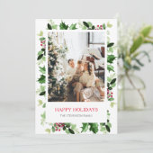 Prettige feestdagen Elegant groen Feestdagenkaart (Staand voorkant)