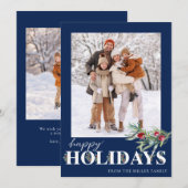 Prettige feestdagen Elegant groen Feestdagenkaart (Voorkant / Achterkant)