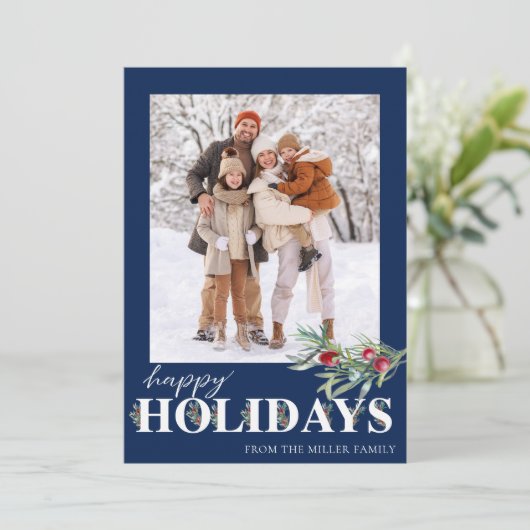 Prettige feestdagen Elegant groen Feestdagenkaart (Staand voorkant)