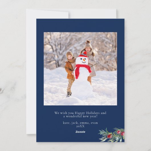 Prettige feestdagen Elegant groen Feestdagenkaart (Achterkant)