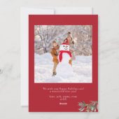 Prettige feestdagen Elegant groen Feestdagenkaart (Achterkant)