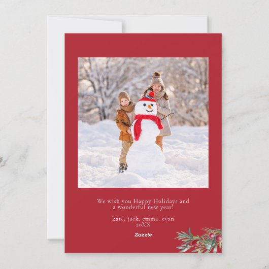 Prettige feestdagen Elegant groen Feestdagenkaart (Achterkant)