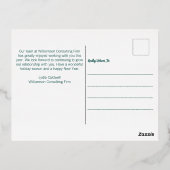 Prettige feestdagen Elegant? Groene bomen Custom G (Achterkant)