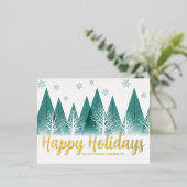 Prettige feestdagen Elegant? Groene bomen Custom G (Staand Voorkant)