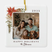 Prettige feestdagen Elegant Keramisch Ornament (Voorkant)