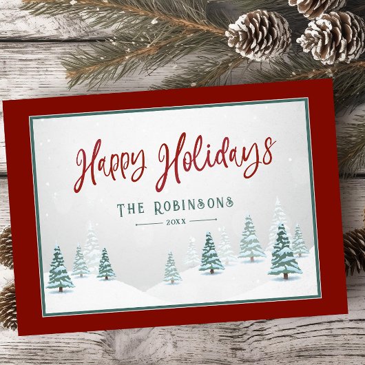 Prettige feestdagen Elegant Land Winter Kunst Scèn Feestdagenkaart