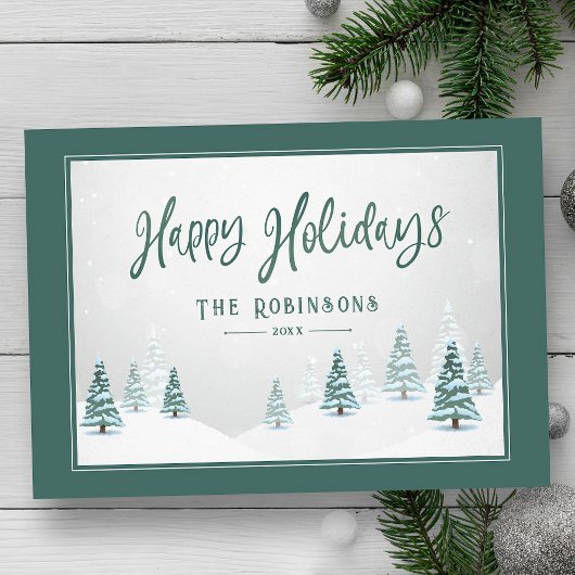 Prettige feestdagen Elegant Land Winter Kunst Scèn Feestdagenkaart