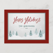 Prettige feestdagen Elegant Land Winter Spruce Bom (Voorkant)