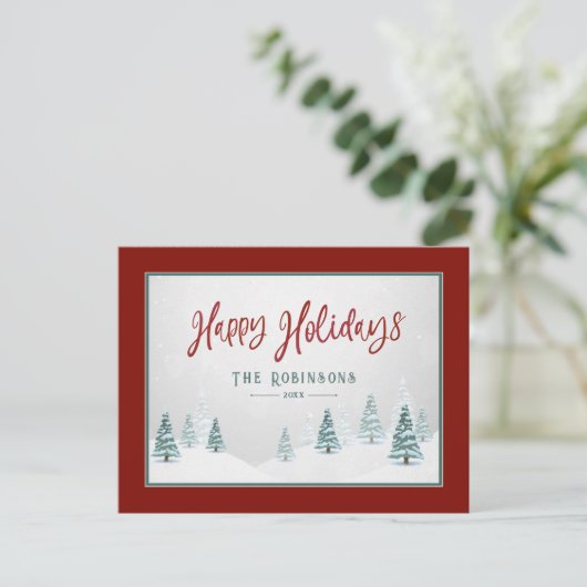 Prettige feestdagen Elegant Land Winter Spruce Bom (Staand voorkant)