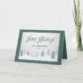 Prettige feestdagen Elegant Land Winter Spruce Bom (Voorkant)