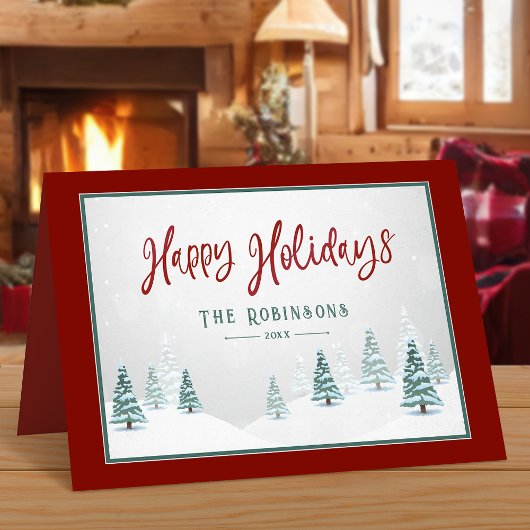 Prettige feestdagen Elegant Land Winter Spruce Bom