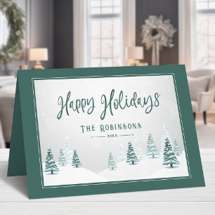 Prettige feestdagen Elegant Land Winter Spruce Bom Kaart