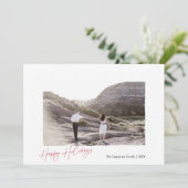 prettige feestdagen Elegant Manuscript met het Lij Feestdagenkaart (Staand voorkant)