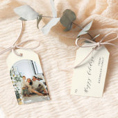 Prettige feestdagen Elegant minimalistisch script Cadeaulabel