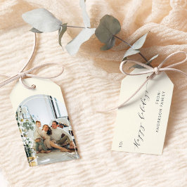 Prettige feestdagen Elegant minimalistisch script Cadeaulabel