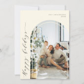 Prettige feestdagen Elegant minimalistisch script Feestdagenkaart (Voorkant)