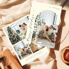 Prettige feestdagen Elegant minimalistisch script Feestdagenkaart