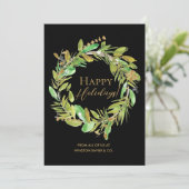 Prettige feestdagen Elegant Modern Feestdagenkaart (Staand voorkant)