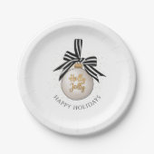 Prettige feestdagen Elegant Papieren Bordje (Voorkant)