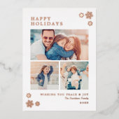 prettige feestdagen Elegant Photo Collage Roos Gol (Voorkant)