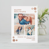 prettige feestdagen Elegant Photo Collage Roos Gol (Staand Voorkant)