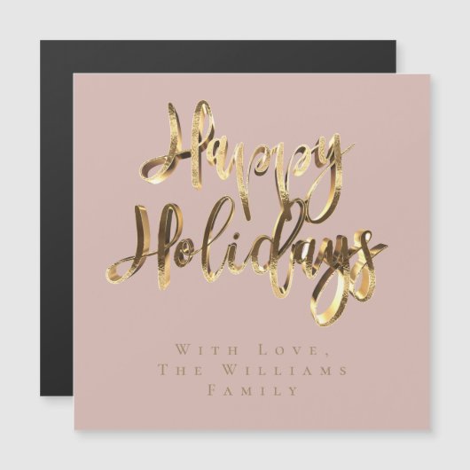 prettige feestdagen Elegant Pink Gold Kerstmis (Voorkant / Achterkant)