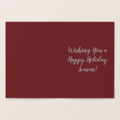 prettige feestdagen Elegant Red Folie Kaarten (Binnen)