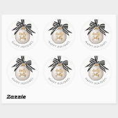 Prettige feestdagen Elegant Ronde Sticker (Vel)