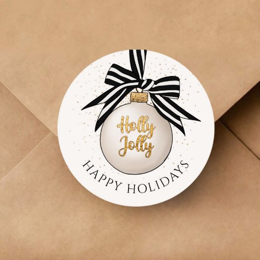 Prettige feestdagen Elegant Ronde Sticker