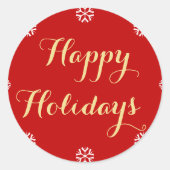 Prettige feestdagen Elegant Ronde Sticker (Voorkant)