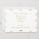 Prettige feestdagen Elegant rood goud Vrolijk Kers Feestdagenkaart (Achterkant)