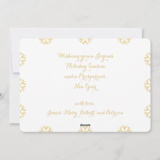 Prettige feestdagen Elegant rood goud Vrolijk Kers Feestdagenkaart (Achterkant)