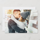 Prettige feestdagen Elegant rustieke patroonfoto Feestdagenkaart (Achterkant)