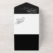 Prettige feestdagen Elegant script All In One Uitnodiging (Buitenkant)