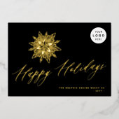 Prettige feestdagen Elegant script corporate LOGO  (Voorkant)