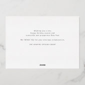 Prettige feestdagen Elegant script corporate LOGO  (Achterkant)