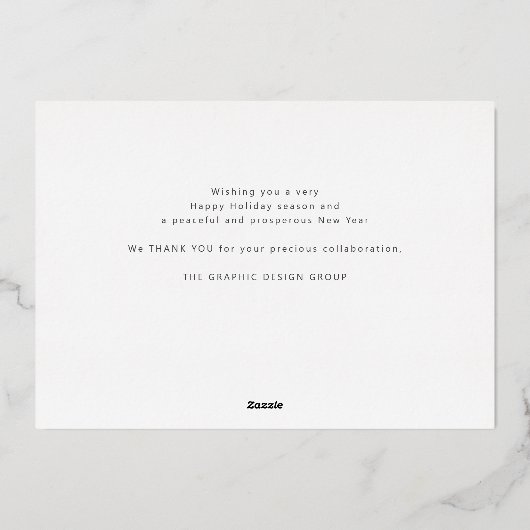 Prettige feestdagen Elegant script corporate LOGO  (Achterkant)