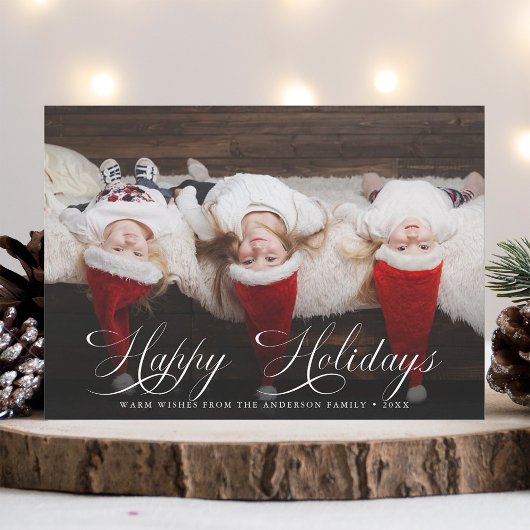 Prettige feestdagen Elegant script Feestdagenkaart