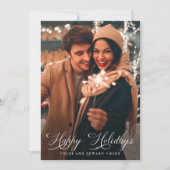 Prettige feestdagen Elegant script Feestdagenkaart (Voorkant)