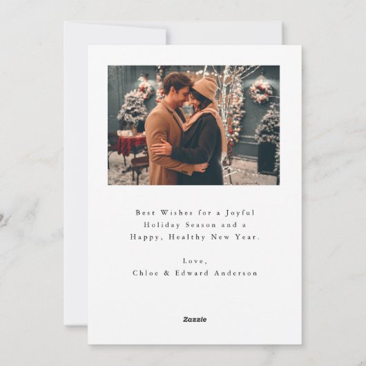 Prettige feestdagen Elegant script Feestdagenkaart (Achterkant)