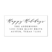 Prettige feestdagen Elegant script Rubberstempel