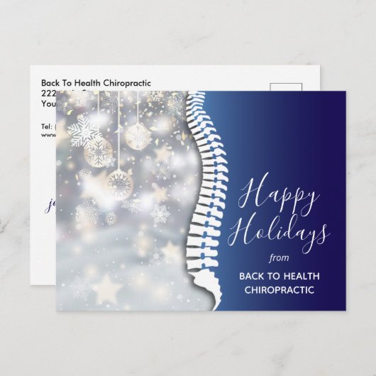 prettige feestdagen Elegant Snowflakes (Voorkant / Achterkant)