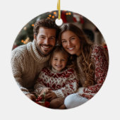 Prettige feestdagen Elegant | Warm Gold Pine Fores Keramisch Ornament (Achterkant)