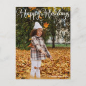 prettige feestdagen Elegant White Typografie Briefkaart (Voorkant)