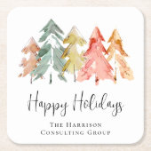 Prettige feestdagen Elegant zakendoen Kartonnen Onderzetters (Voorkant)