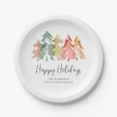 Prettige feestdagen Elegant zakendoen Papieren Bordje (Voorkant)