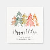 Prettige feestdagen Elegant zakendoen Servet (Voorkant)